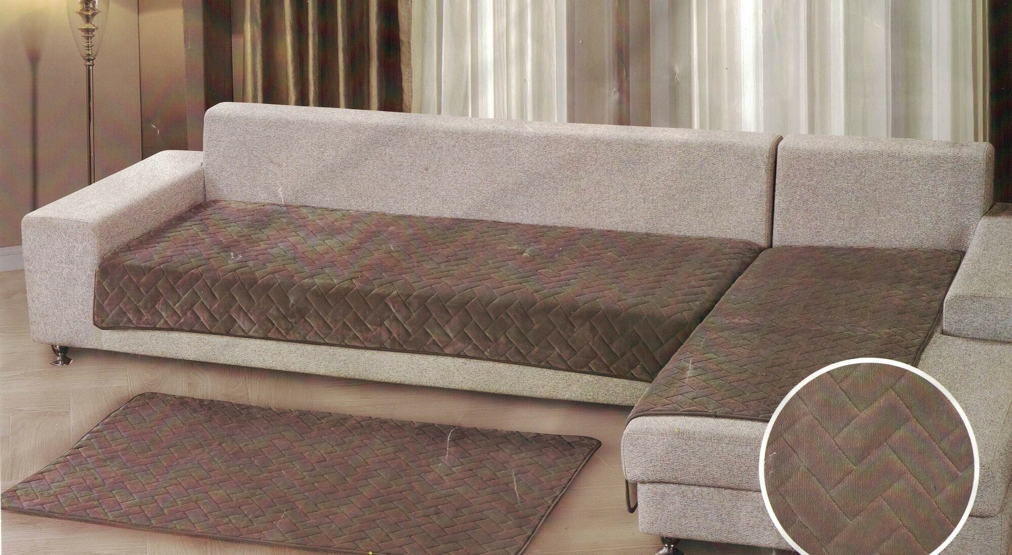 Дивандек , накидка на диван 90x150 чехол на диван прорезиненный (не скользящий), 1 предмет