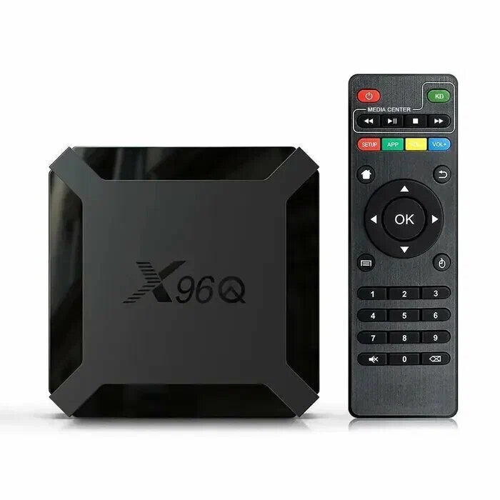 Смарт ТВ приставка X96Q 8/128 Гб Android 13.0 8G+128G 4К TV Box андроид приставка черный