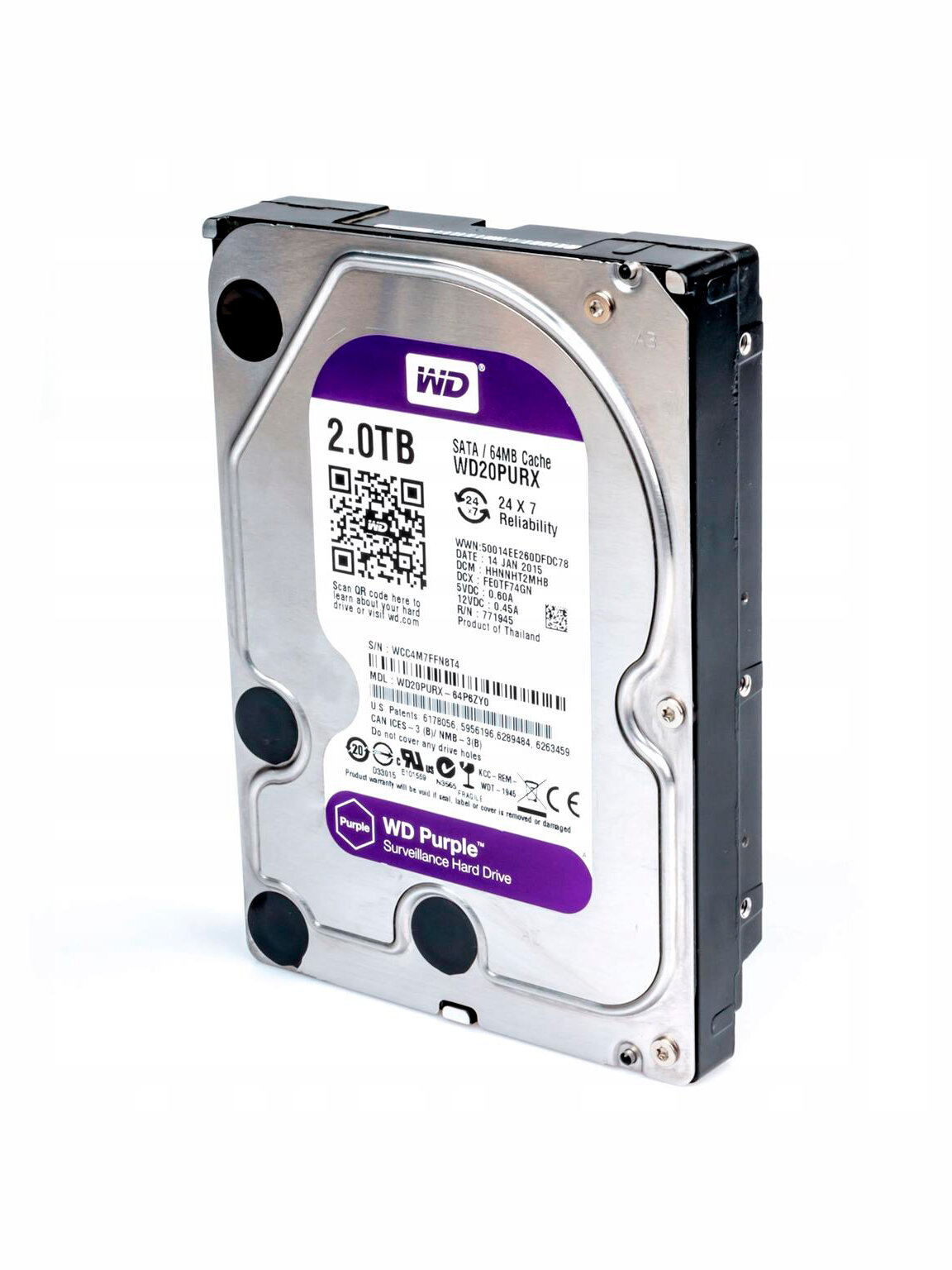 Жесткий диск Western Digital WD Purple 2 ТБ WD20PURX