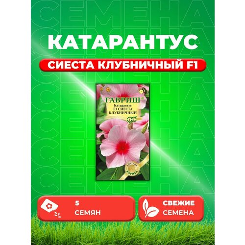 Катарантус Сиеста клубничный F1, 5шт, Элитная клумба катарантус сиеста клубничный семена цветы