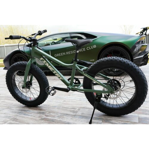 Велосипед фэтбайк Fatbike Time Try TT215/7s 20 Алюминиевая рама 12 Детский , зеленый велосипед фэтбайк fatbike time try tt089 9s 26 алюминиевая рама 17 спортивный вездеход унисекс синий