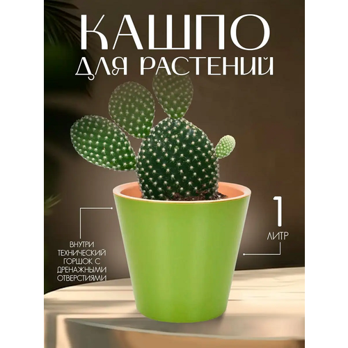 Горшок для растений кашпо для цветов 1 л со вставкой 349₽