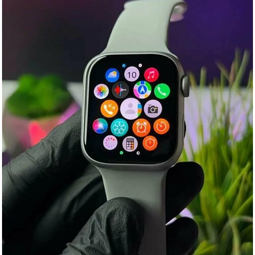 Умные часы Smart Watch LK8 Mini Series 8 Полный большой экран без рамки GPS и NFC 41mm золотые 352000₽