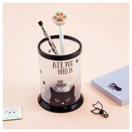 Подставка-стакан MESHU Black Cat прозрачная 361₽