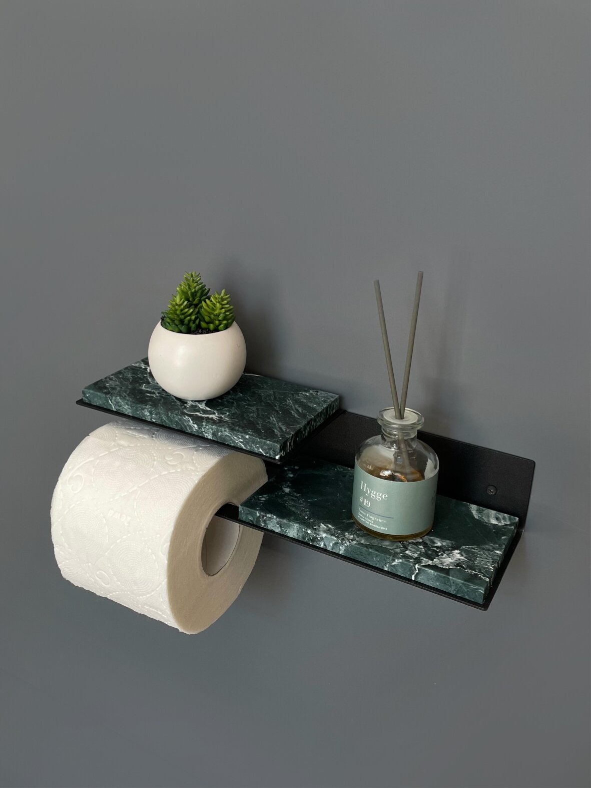 фото Держатель туалетной бумаги Molinardi Creativo. "Federico, Орех светлый на чёрном