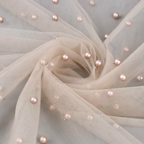 Сетка с бусинами 150100 см бежевый 599₽