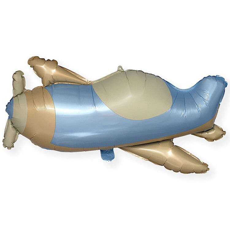 Фольгированный шар Самолет ретро голубой, 79 см