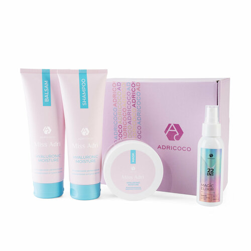 Adricoco подарочный набор 2 средства для ухода за поврежденными обезвоженными волосами 1679₽