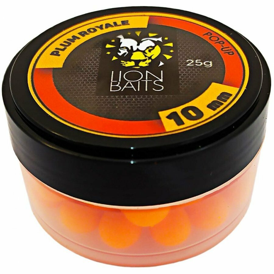Бойлы плавающие Lion Baits POP-UP 10мм 25гр PLUM ROYALE (банка: пластик)