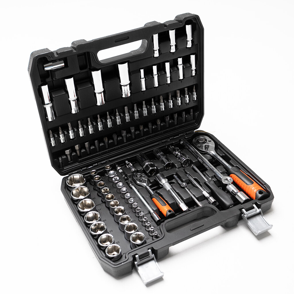 фото Набор инструментов 94 предмета для авто, для мастерской, ключи, головки, биты, авто инструменты в кейсе