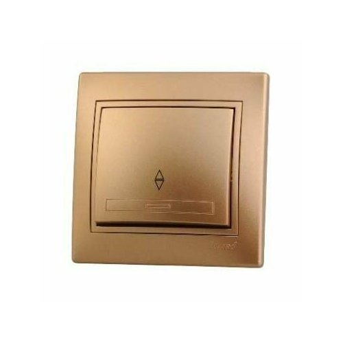 Выключатель проходной Lezard Mira 701-1313-105 металлик золото