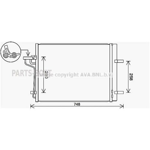 AVA FD5647D Радиатор кондиционера