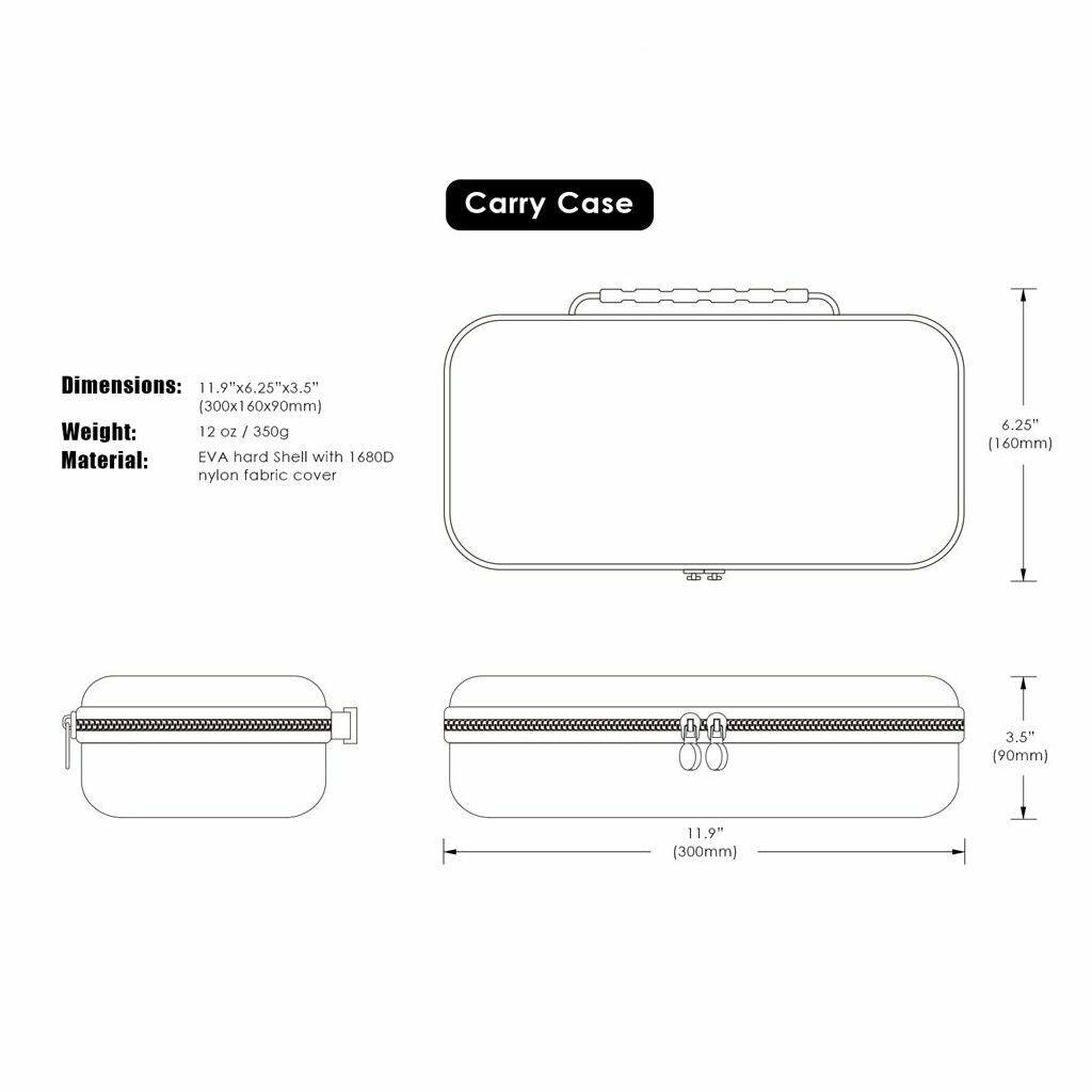 Защитный кейс "MaxCarry" Skull & Co для Nintendo Switch / OLED и других устройств, цвет Черный (Black) — фото 1