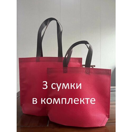 фото Комплект сумок шоппер noname, красный