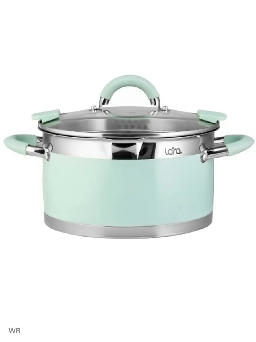 Кастрюля с крышкой LR02-543/4,4 литра/для всех видов плит