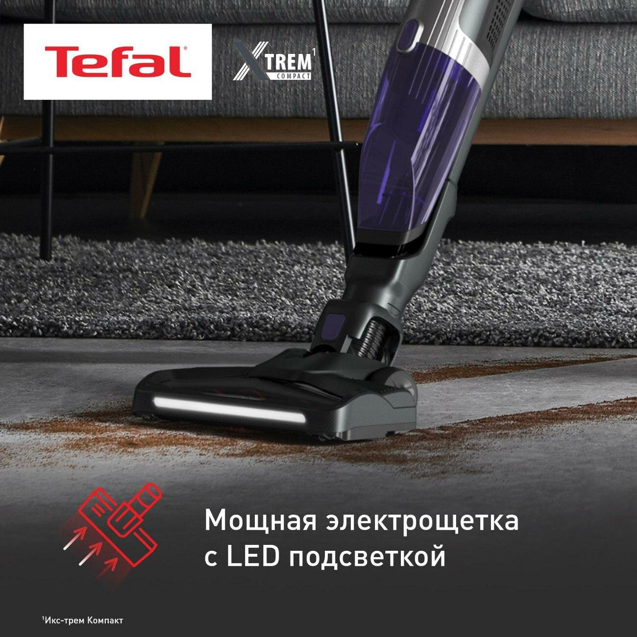 Беспроводной вертикальный моющий пылесос Tefal - фото №12