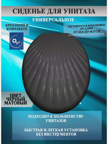 Изображение товара Сиденье для унитаза с крышкой ракушка