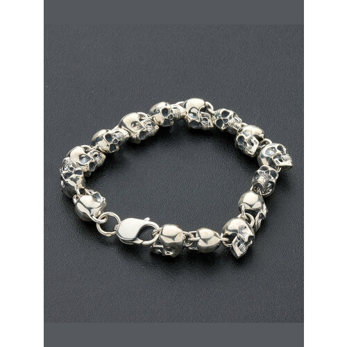 Браслет Angelskaya925, серебро, 925 проба, чернение, длина 17 см., серебристый