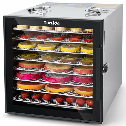 Cушилка для овощей и фруктов Tinzida Дегидратор TZD08DGL 8 лотков 600 Вт 12925₽