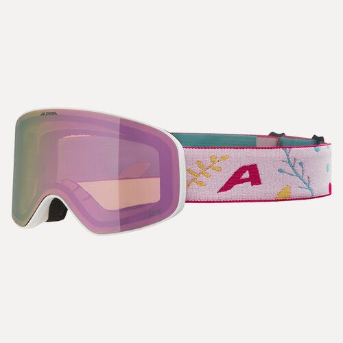 Изображение товара Маска горнолыжная ALPINA Fernie Q-Lite White-Flower Matt/Q-Lite Rose S2 (US: S)