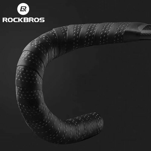Обмотка руля шоссейного велосипеда RockBros Dots Non-Slip Breathable Rubber, чёрная, 215х3см