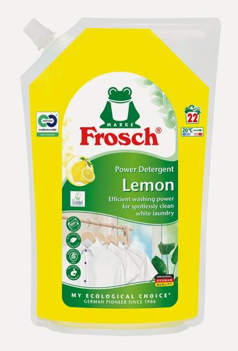 Изображение товара Frosch Жидкое средство для стирки 1500 мл лимон, подходит для септиков