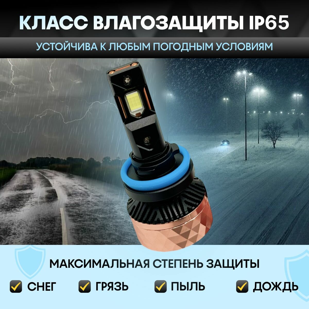 Светодиодные лампы HB3/9005 V80S, hb3 LED cупер яркие 200W, HB3/9005 лампа светодиодная V80S 2шт, 6000k — фото 1