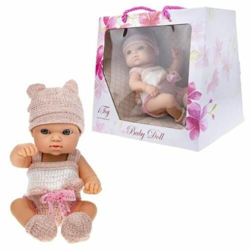 Пупс Premium Baby Doll от бренда 1Toy в костюмчике розового цвета