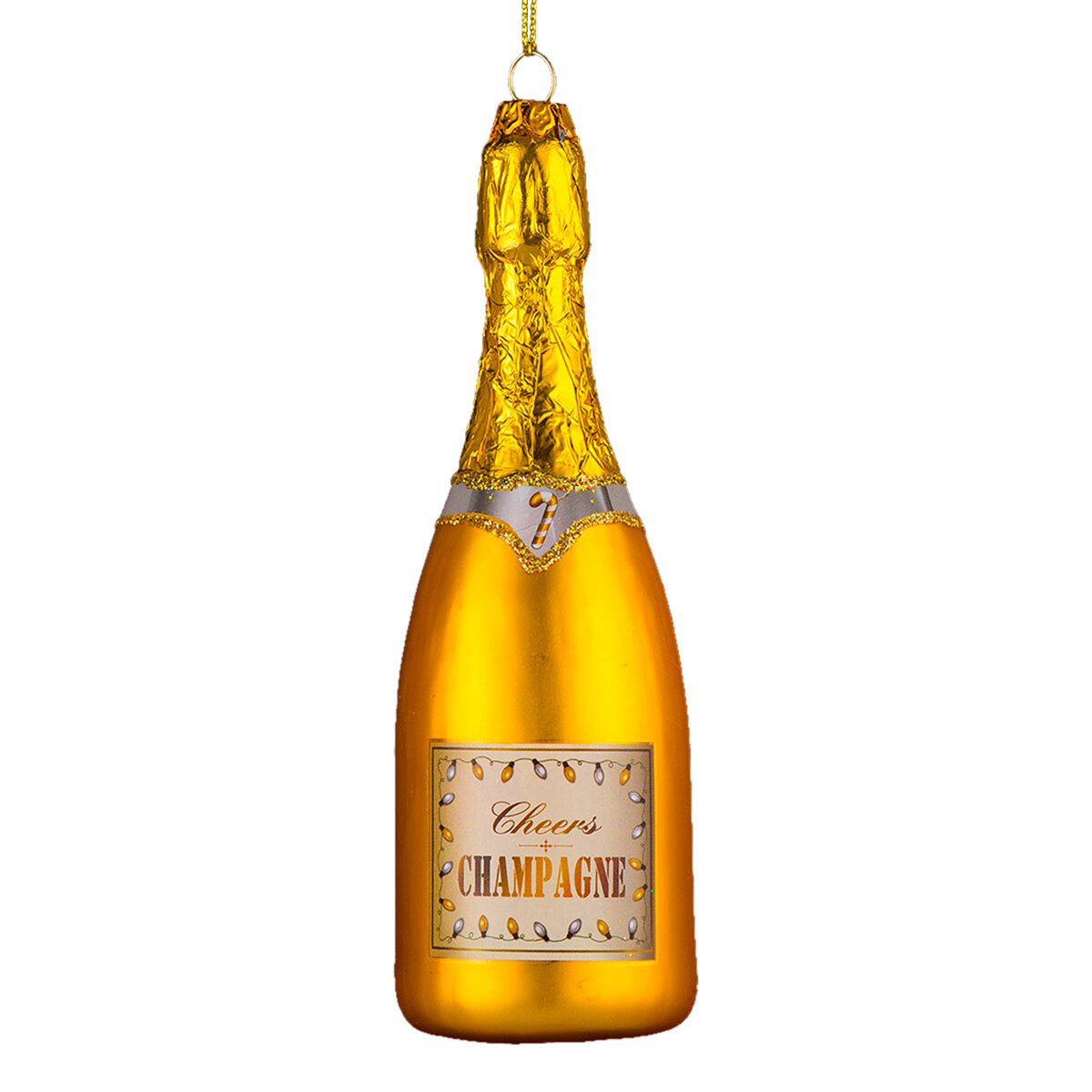 Украшение ErichKrause Decor Роскошное шампанское GOLD 15см стекло