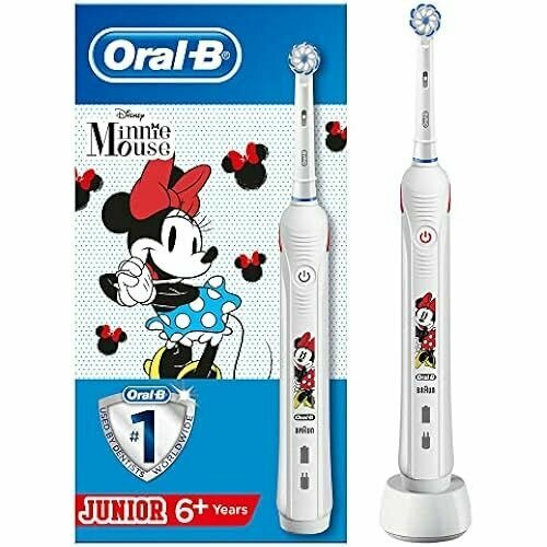 Электрическая зубная щетка Oral-B Junior Minnie Mouse с визуальным контролем давления для детей от 6 лет 25741₽