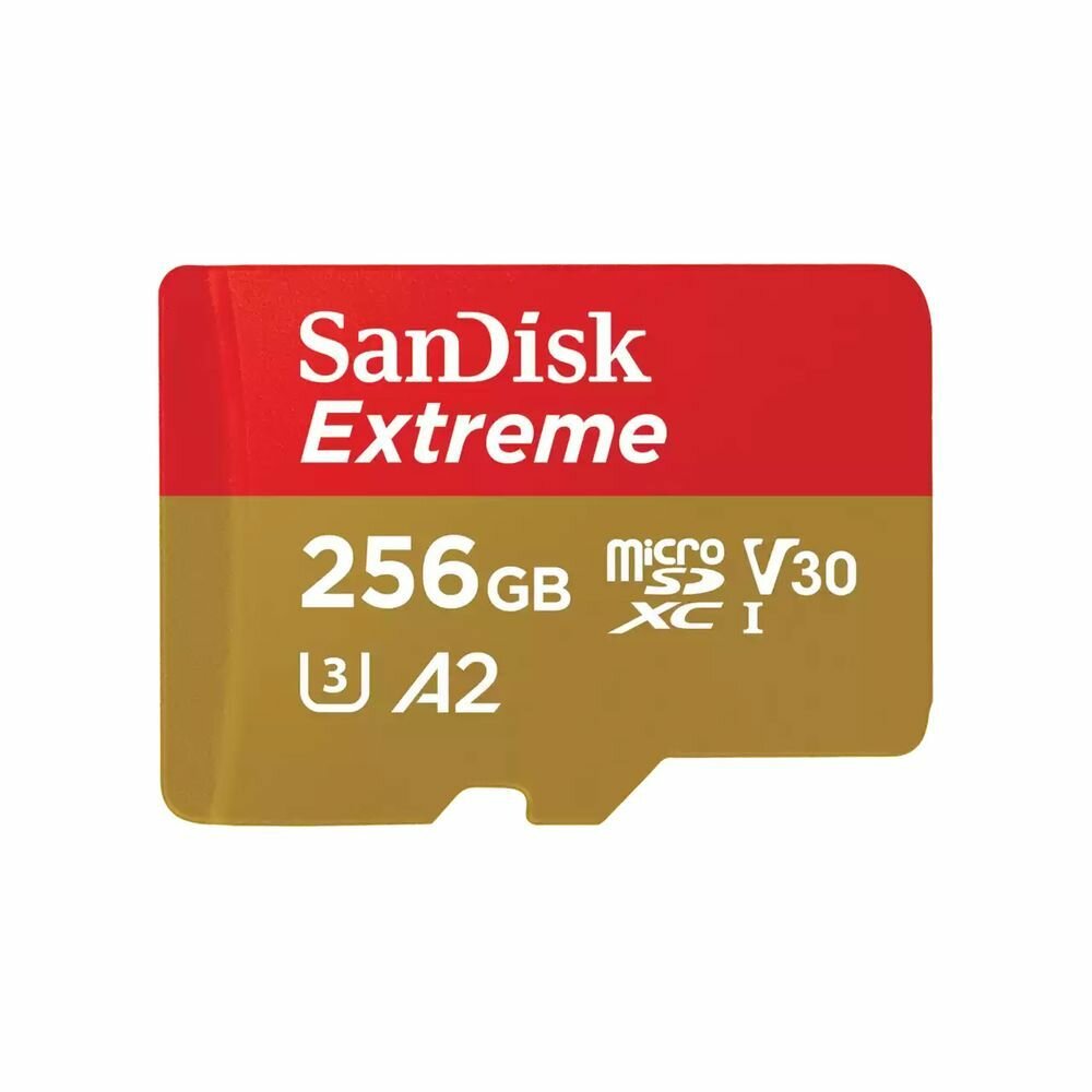 Карта памяти MicroSD 256Gb SanDisk Extreme microSDXC Class 10 UHS-I V30 A2 190MB/s