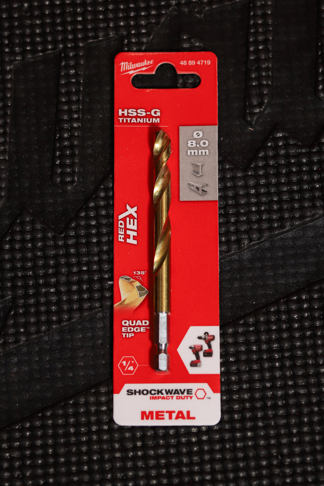 Сверло по металлу Milwaukee RedHEX HSS-G TiN-из нитрида титана