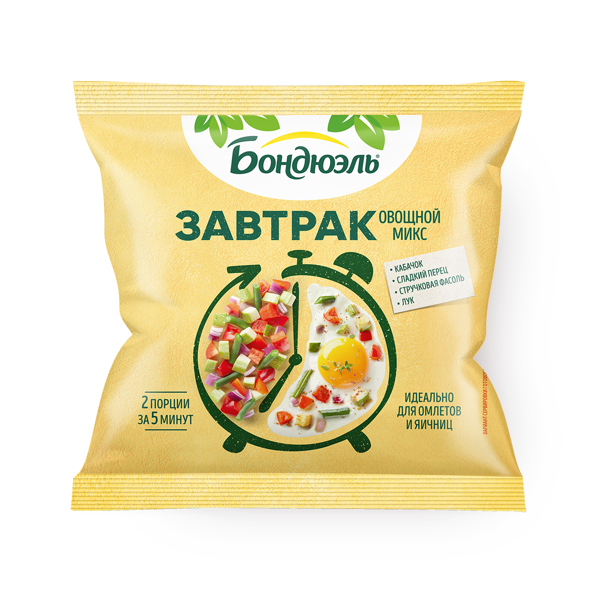Овощной микс Bonduelle "Завтрак", с кабачком, замороженный, 200 г