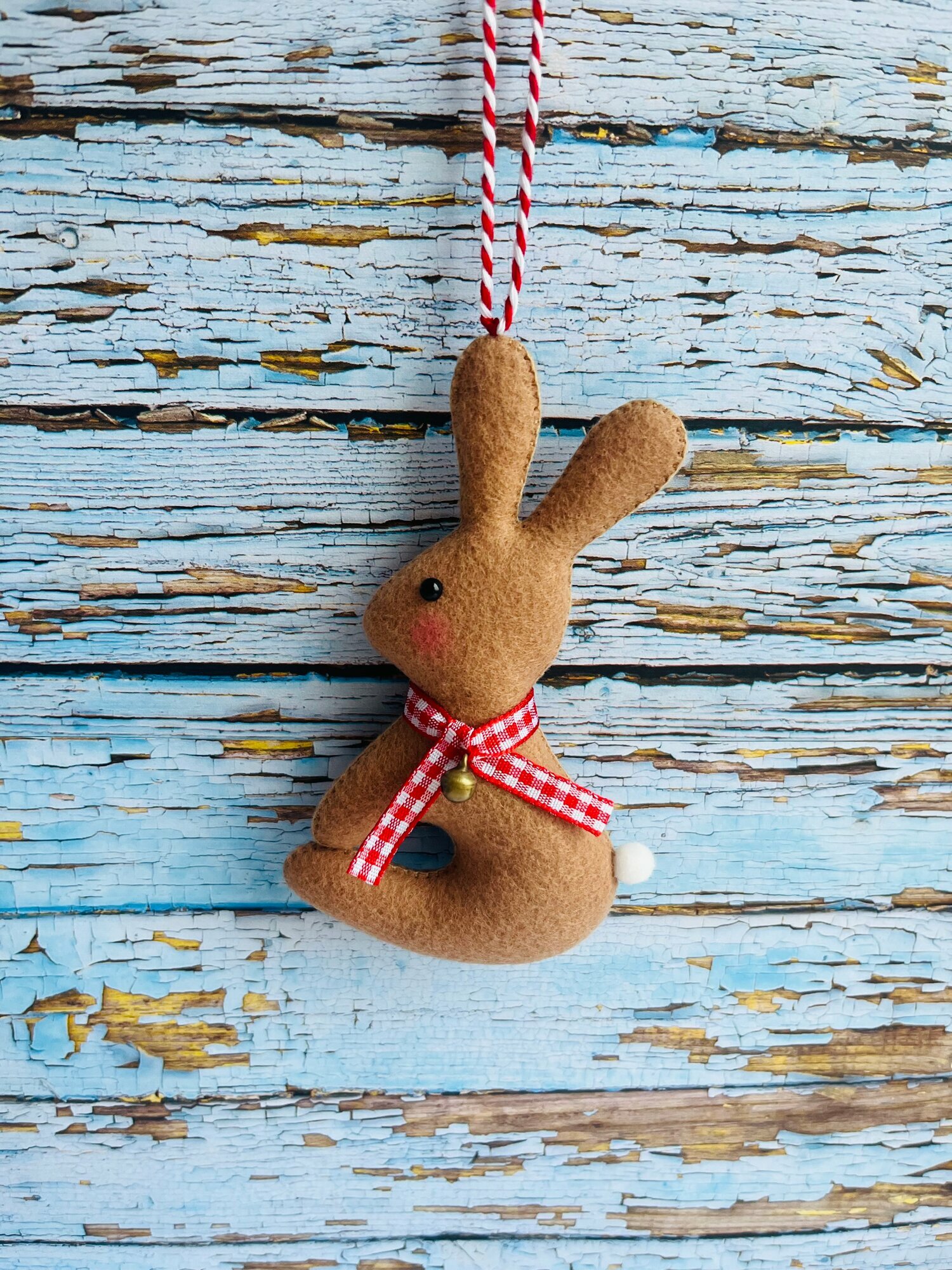 Игрушка елочная подвесная декоративная Заяц
