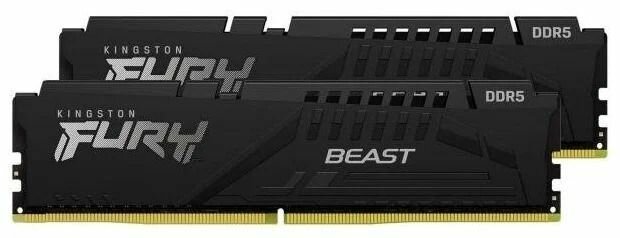 Оперативная память Kingston FURY BEAST Black 32Gb DDR5 (2x16Gb) 5600Mhz