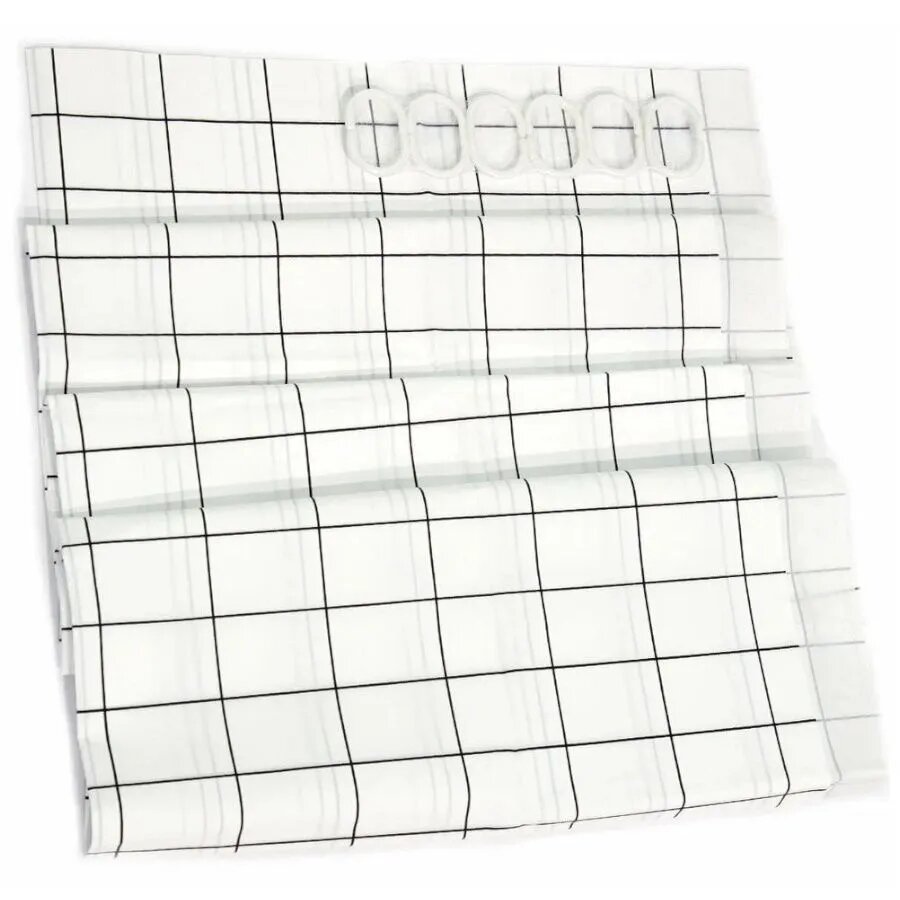 Штора для ванной белая с рисунком 180х180 см HAIBA HB75002