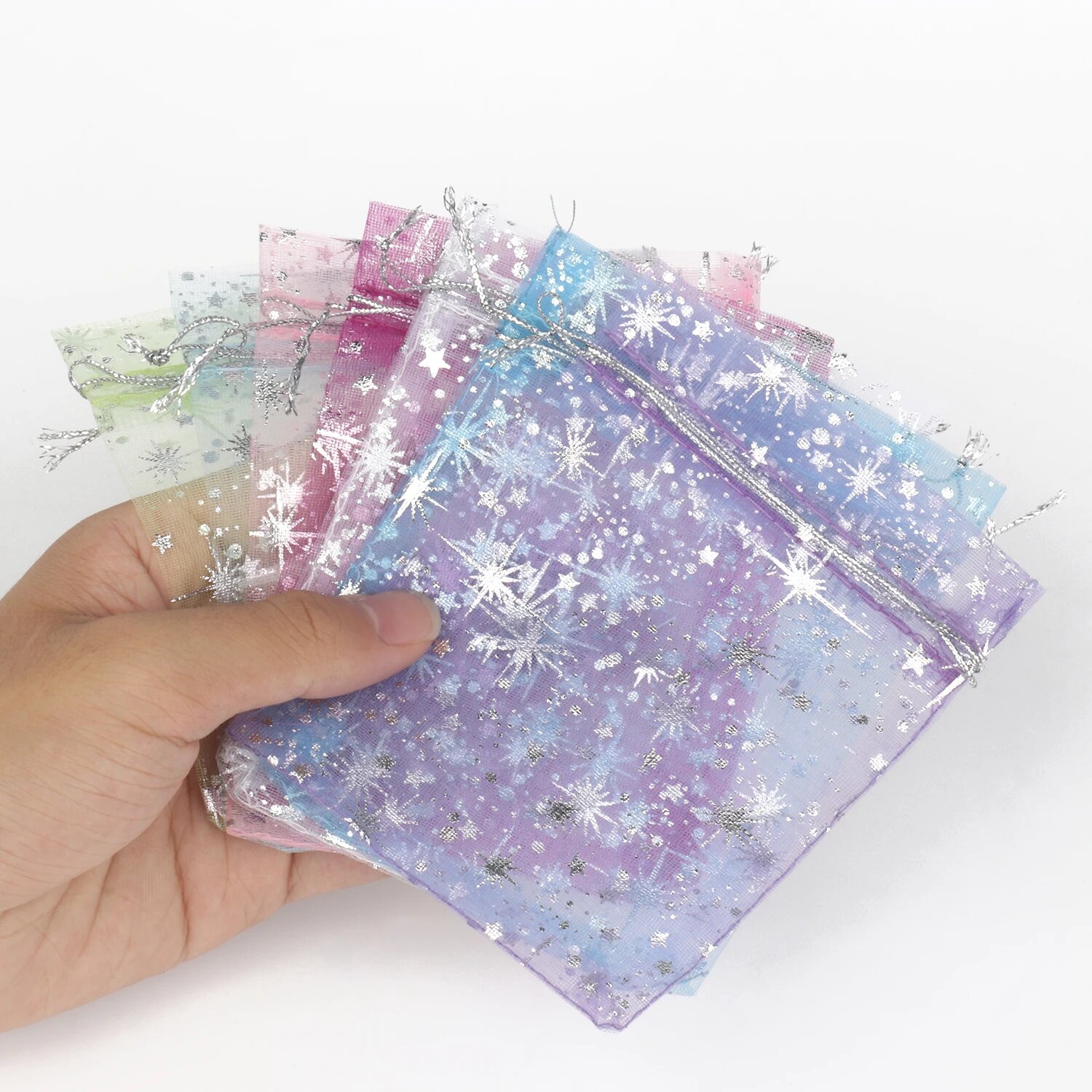 50 шт пакеты из органзы LNMBII 10х12 см Mix Color 10x12cm