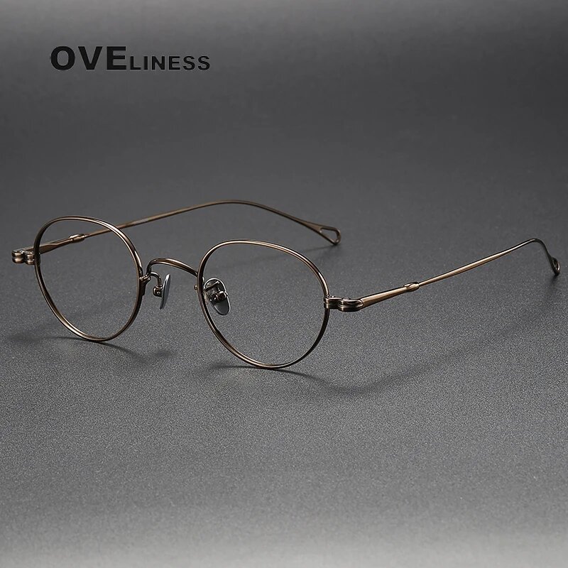 Винтажная круглая оправа для очков Oveliness из титана