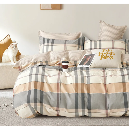 Постельное белье Розовые сны, семейный с простыней на резинке 160*200, сатин, хлопок, с наволочками 50х70, СК-576-дуэт-50-160