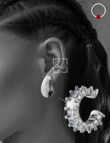 Изображение товара Моносерьга кафф, кристалл