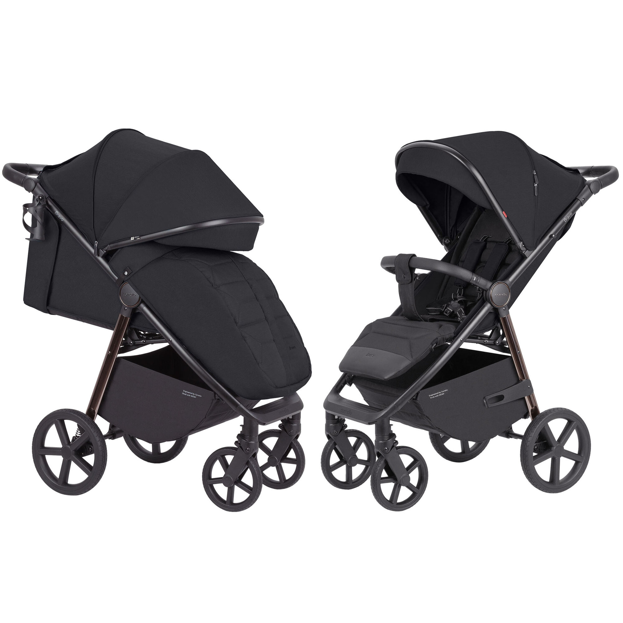 Прогулочная коляска CARRELLO Bravo Plus CRL-5515 Jet Black Лидер категории