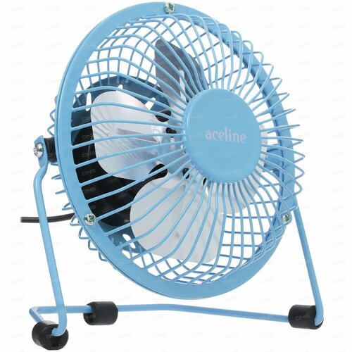Настольный вентилятор Aceline UWTF-4 голубой, 4 лопасти, 200 м³/ч — купить, цена, характеристики