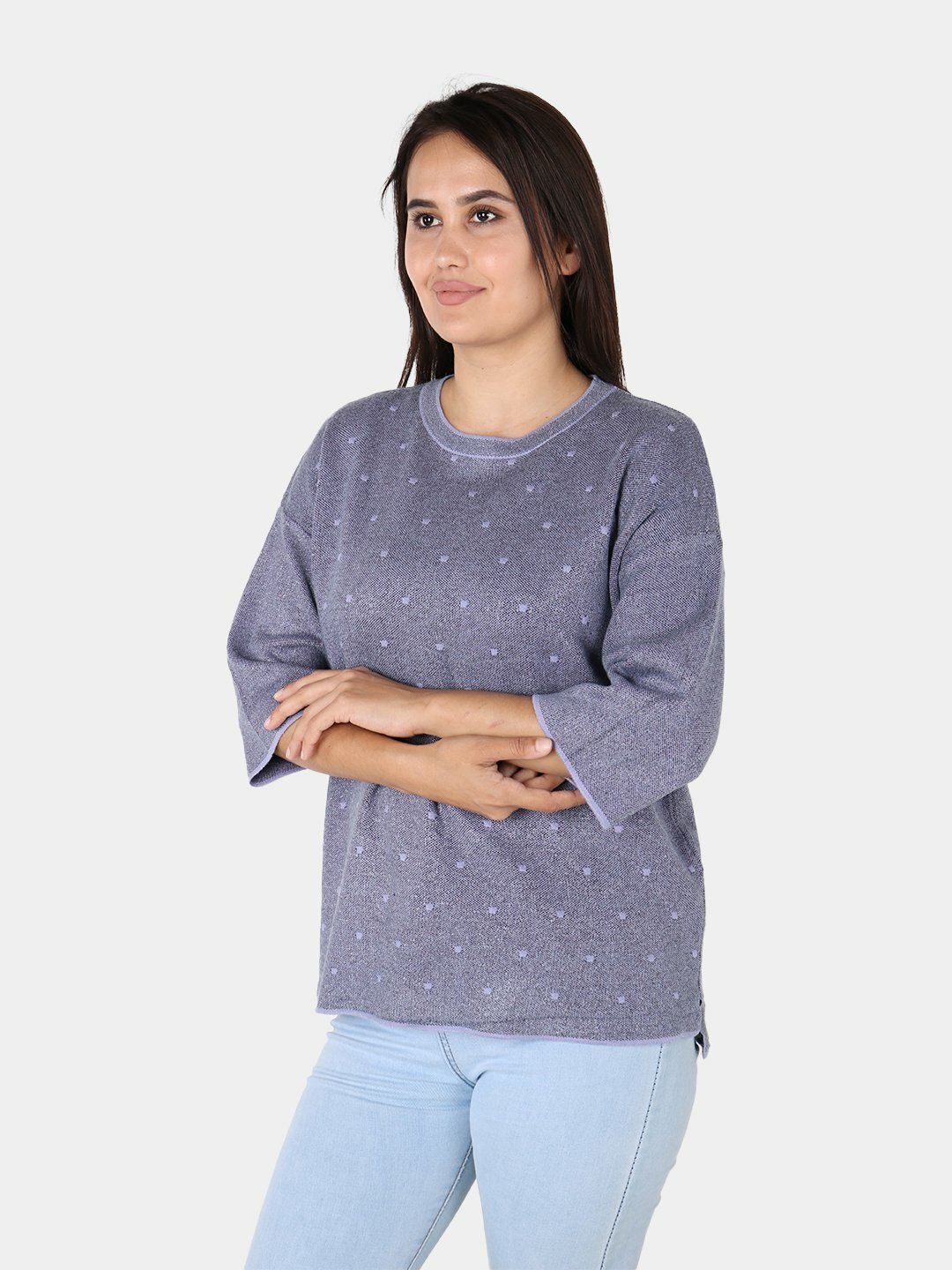 Свитер размер One Size, , фиолетовый — фото 1