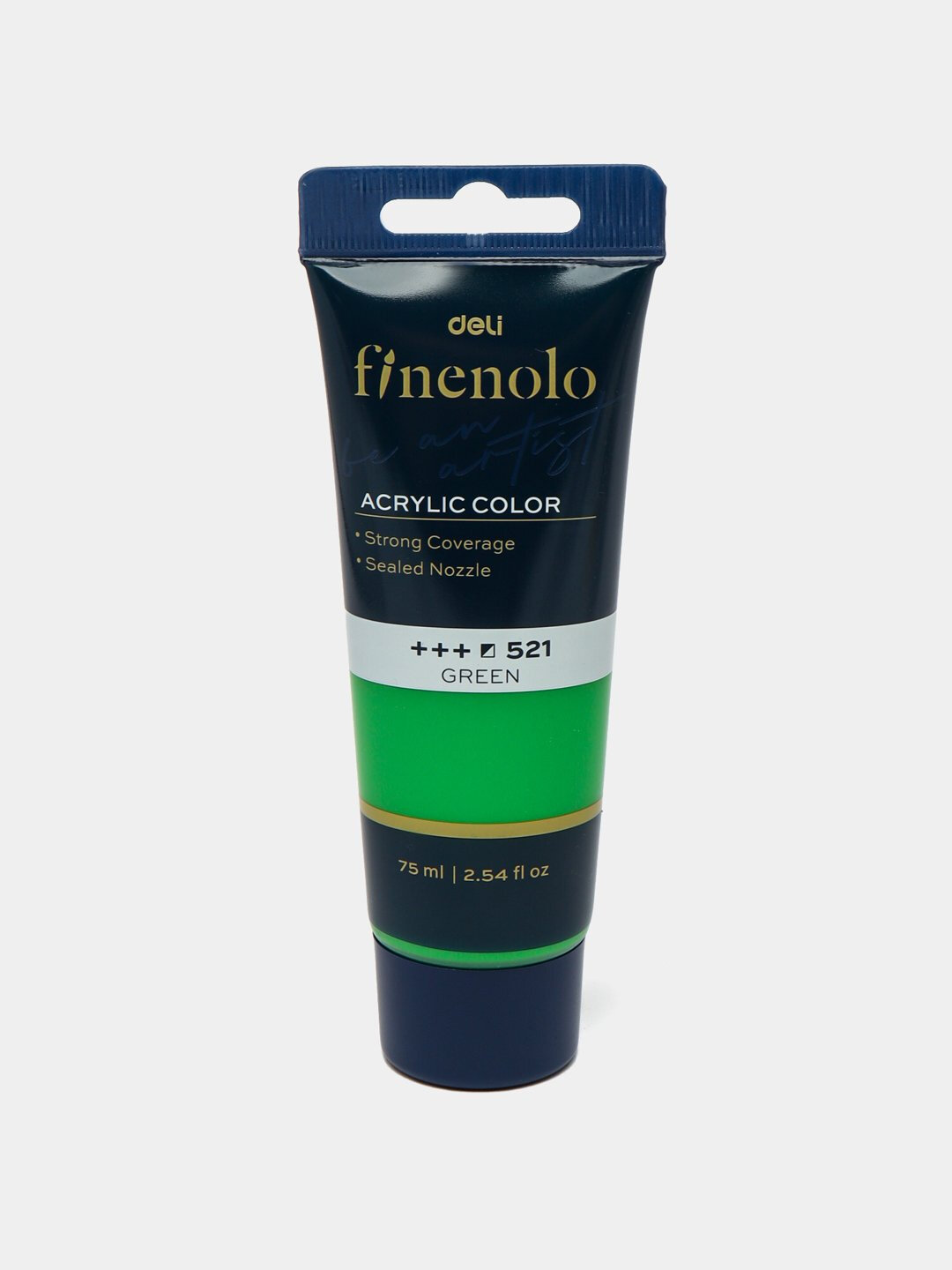 Краска акриловая в тубе Deli Finenolo EC75-CB, 75 мл (521 Green)