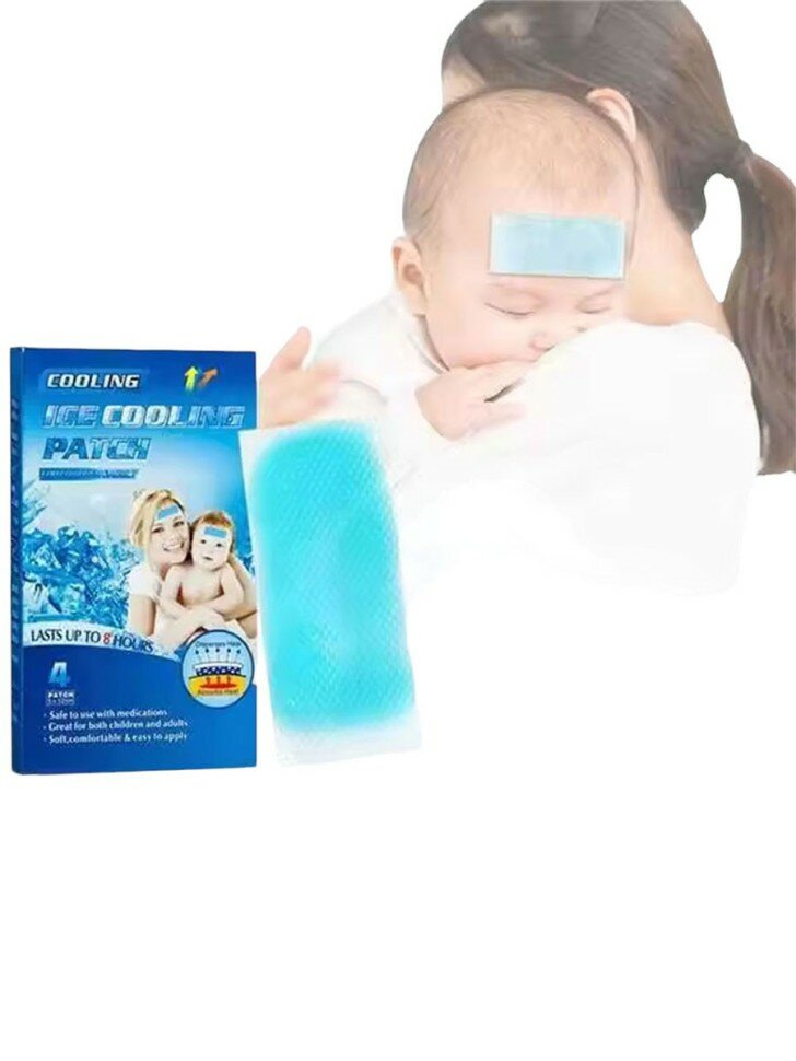 Пластырь Ice Cooling Patch охлаждающий для снижения температуры Kongdy 4 шт — фото 1
