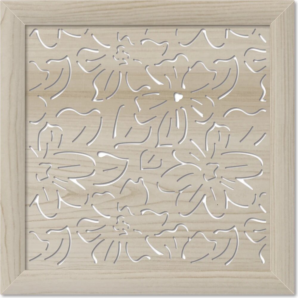Стильный Дом Экран для радиатора 60x60см Цветы дуб сонома v547275