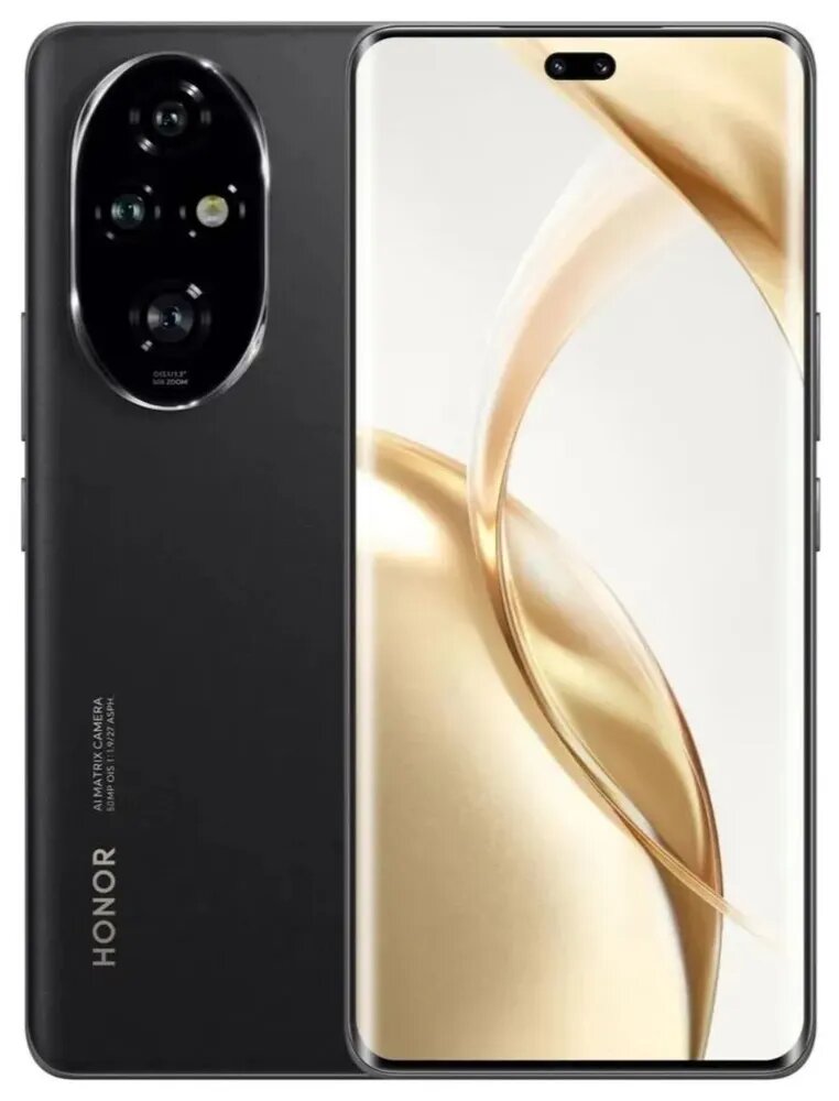 Honor 200 Pro 12/512Gb (NFC) (Snapdragon 8s Gen 3) Black (Вельветовый черный) ЕАС