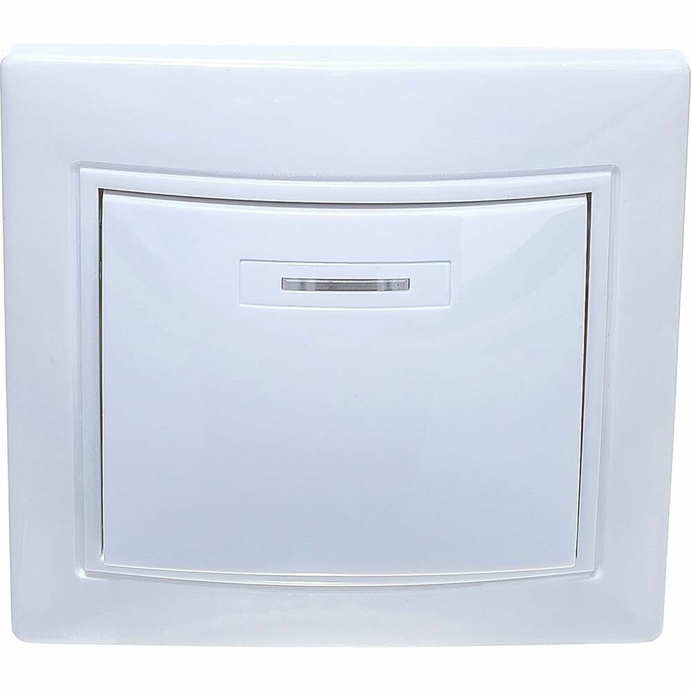 Выключатель 1-кл. СП Севиль 10А IP20 с подсветкой бел. UNIVersal С0121