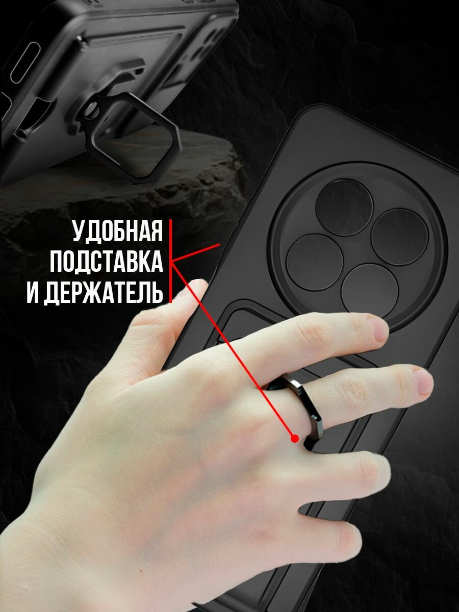 Чехол на Redmi Note 14 Pro пластик; силикон; магнит противоударный; защита камеры — фото 1