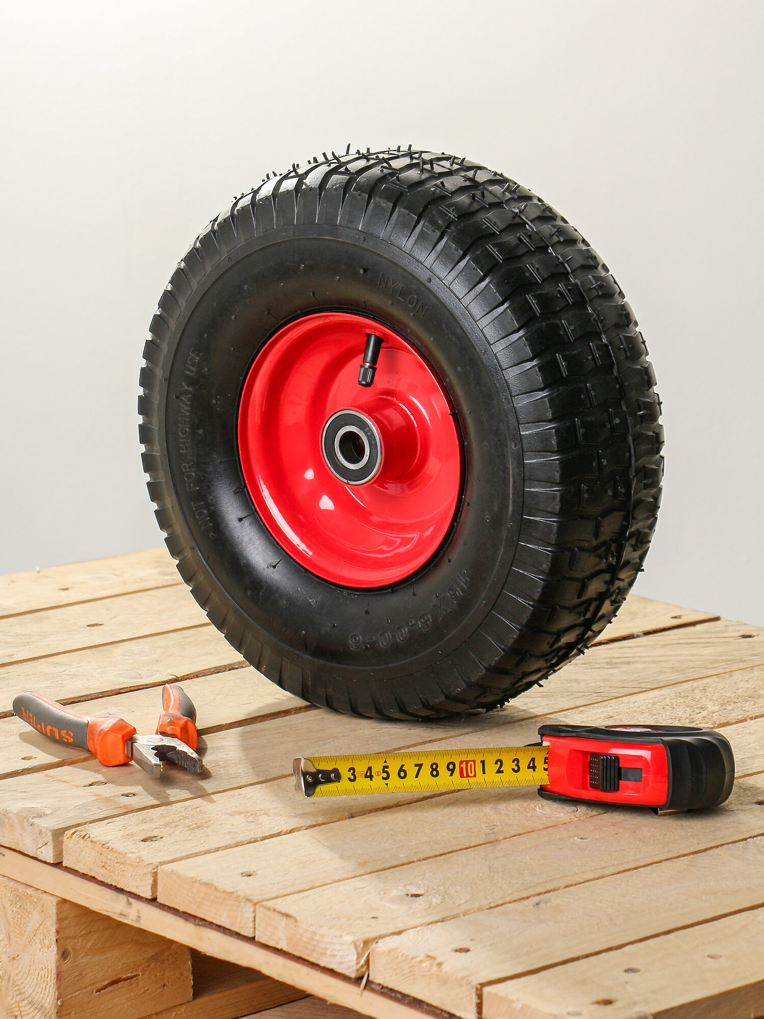 Колесо для тачки резина PR  6 00 6  втулка D20 мм  Мастер Инструмент